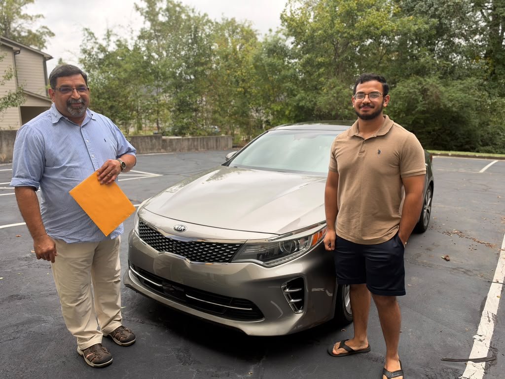 Happy customer with their car